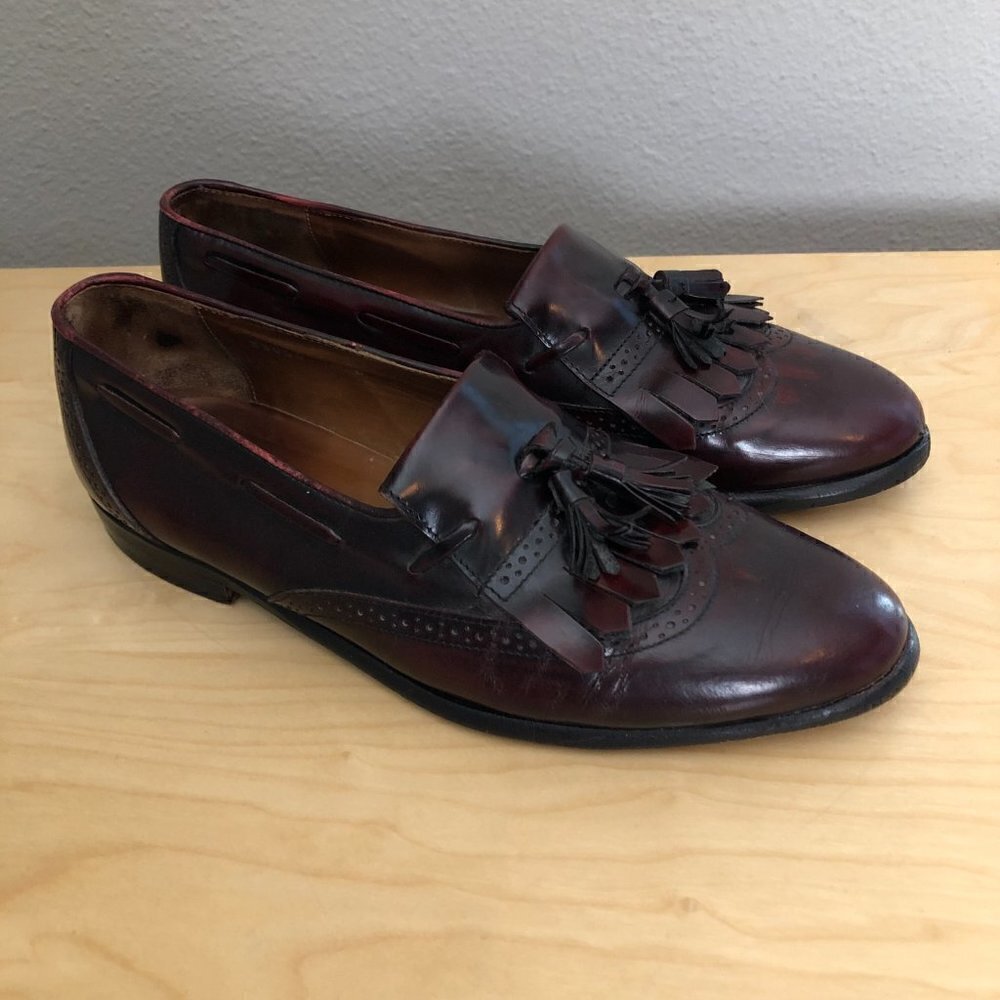 NORDSTROM Italian Leather Kiltie Wingtip Loafers - Old Money